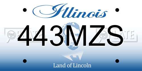 443MZS Illinois License Plate
