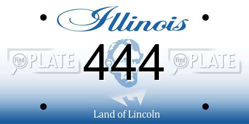 444 Illinois License Plate