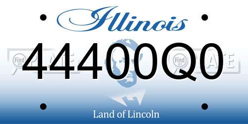 44400Q0 Illinois License Plate