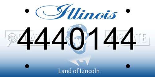4440144 Illinois License Plate
