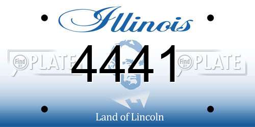 4441 Illinois License Plate