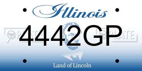 4442GP Illinois License Plate