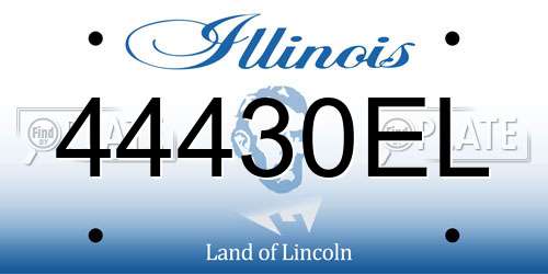 44430EL Illinois License Plate