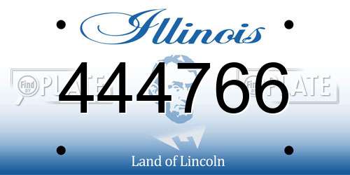 444766 Illinois License Plate
