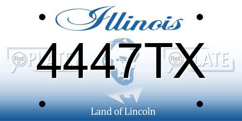 4447TX Illinois License Plate