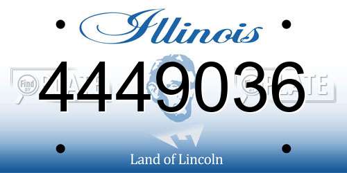 4449036 Illinois License Plate