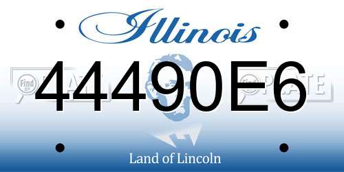 44490E6 Illinois License Plate