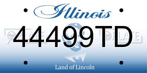 44499TD Illinois License Plate