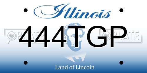 444TGP Illinois License Plate