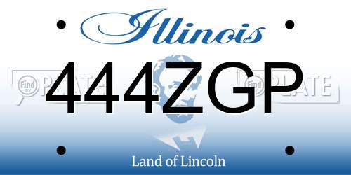 444ZGP Illinois License Plate