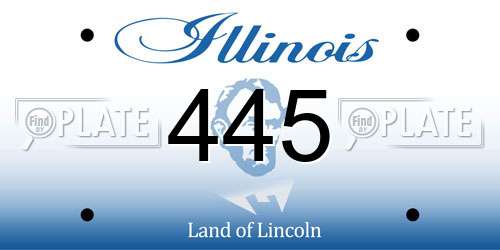 445 Illinois License Plate