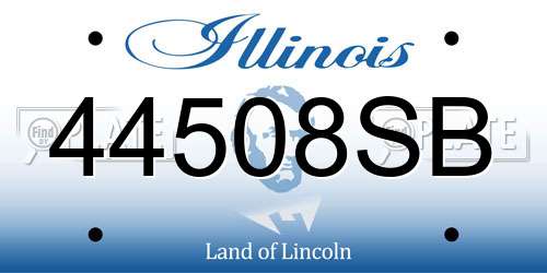 44508SB Illinois License Plate
