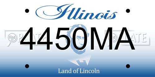 4450MA Illinois License Plate