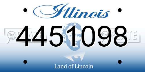 4451098 Illinois License Plate