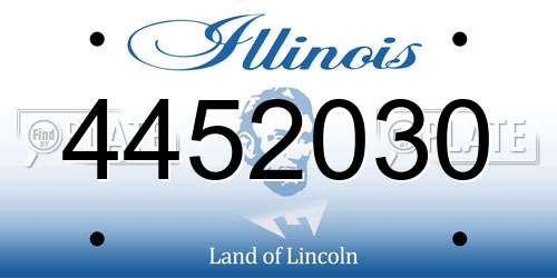 4452030 Illinois License Plate
