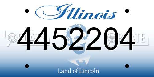 4452204 Illinois License Plate