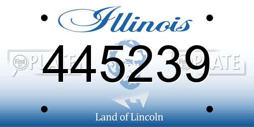 445239 Illinois License Plate