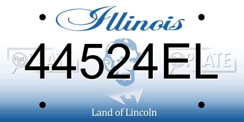 44524EL Illinois License Plate