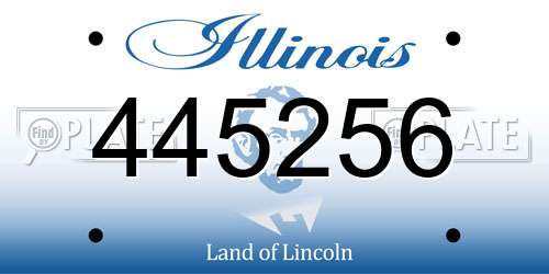 445256 Illinois License Plate