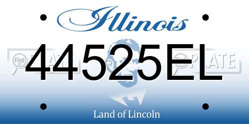 44525EL Illinois License Plate