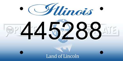 445288 Illinois License Plate
