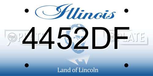 4452DF Illinois License Plate