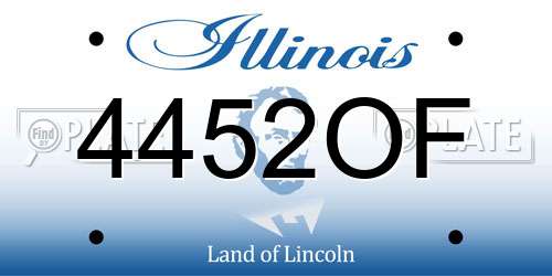4452OF Illinois License Plate