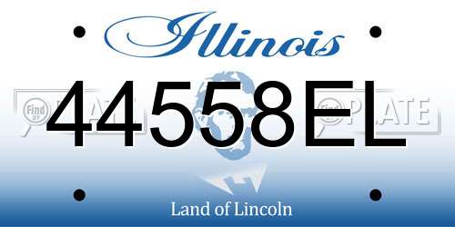 44558EL Illinois License Plate