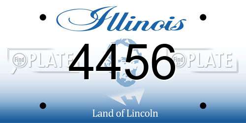 4456 Illinois License Plate