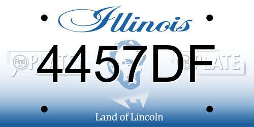 4457DF Illinois License Plate