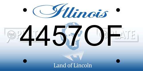 4457OF Illinois License Plate