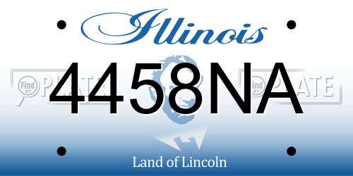4458NA Illinois License Plate