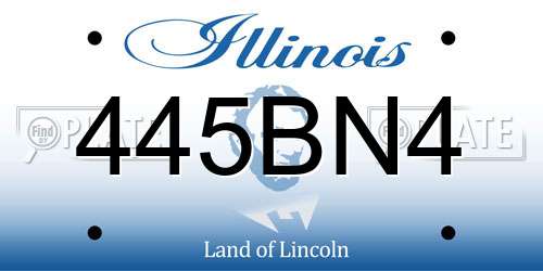445BN4 Illinois License Plate