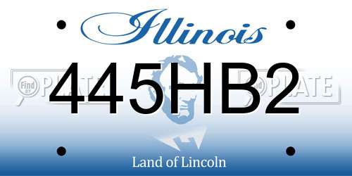 445HB2 Illinois License Plate