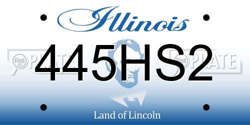 445HS2 Illinois License Plate