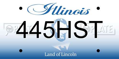 445HST Illinois License Plate