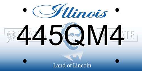 445QM4 Illinois License Plate