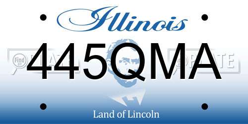 445QMA Illinois License Plate