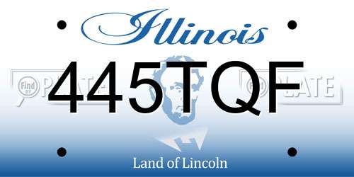 445TQF Illinois License Plate