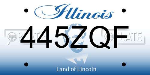 445ZQF Illinois License Plate
