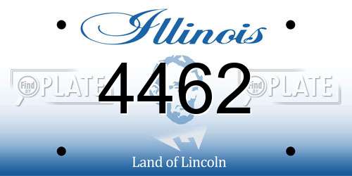 4462 Illinois License Plate