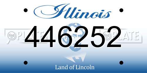 446252 Illinois License Plate