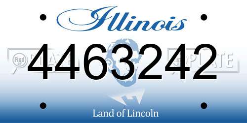 4463242 Illinois License Plate