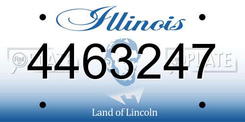 4463247 Illinois License Plate