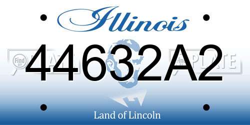 44632A2 Illinois License Plate