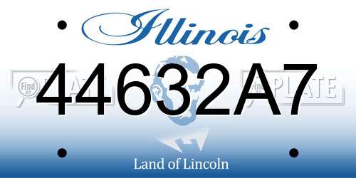 44632A7 Illinois License Plate