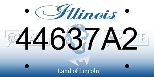 44637A2 Illinois License Plate
