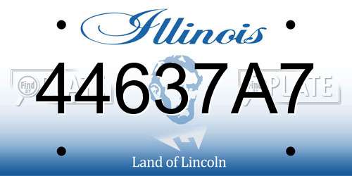 44637A7 Illinois License Plate