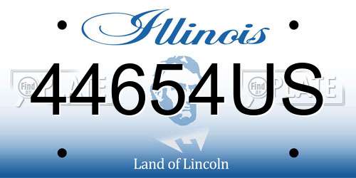 44654US Illinois License Plate