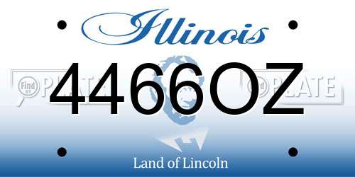 4466OZ Illinois License Plate